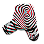 Anaglyph Optical Illusion Print Boxing Gloves