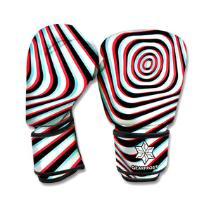 Anaglyph Optical Illusion Print Boxing Gloves