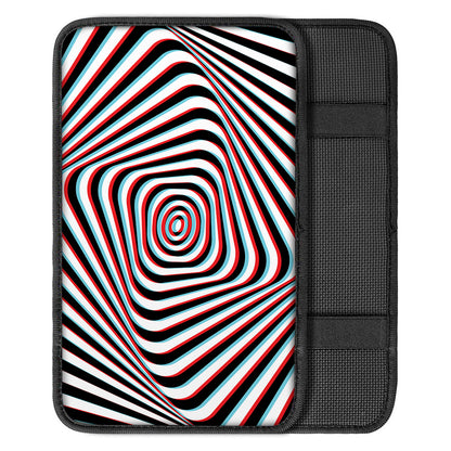 Anaglyph Optical Illusion Print Car Center Console Cover