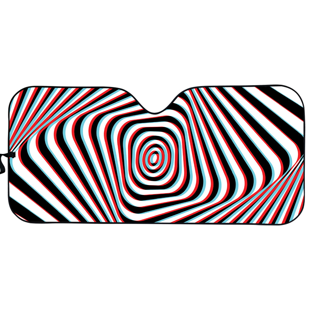 Anaglyph Optical Illusion Print Car Sun Shade