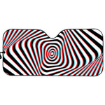 Anaglyph Optical Illusion Print Car Sun Shade