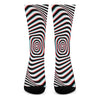 Anaglyph Optical Illusion Print Crew Socks