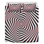 Anaglyph Optical Illusion Print Duvet Cover Bedding Set