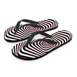 Anaglyph Optical Illusion Print Flip Flops