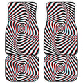 Anaglyph Optical Illusion Print Front and Back Car Floor Mats