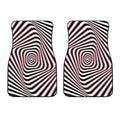 Anaglyph Optical Illusion Print Front Car Floor Mats