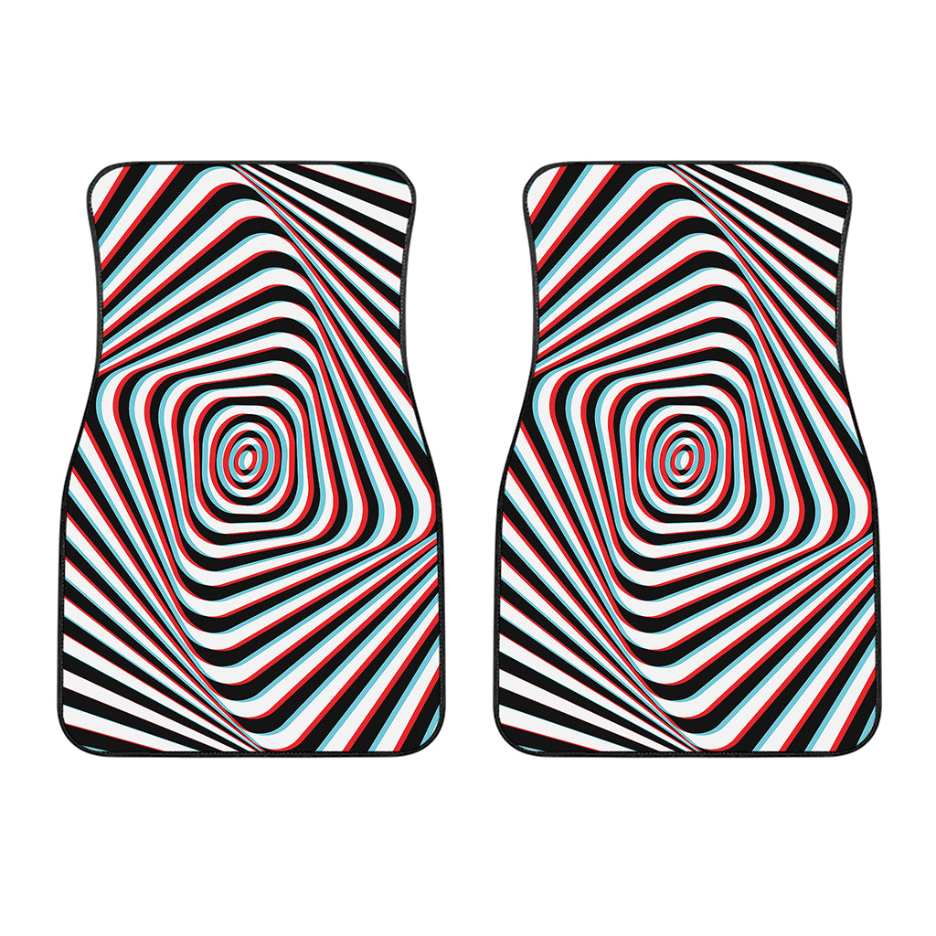 Anaglyph Optical Illusion Print Front Car Floor Mats