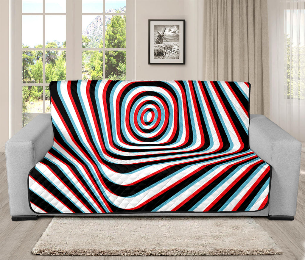 Anaglyph Optical Illusion Print Futon Protector