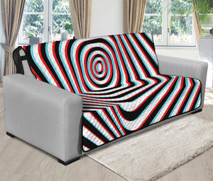 Anaglyph Optical Illusion Print Futon Protector