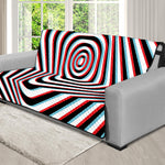 Anaglyph Optical Illusion Print Futon Protector