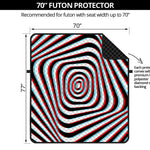 Anaglyph Optical Illusion Print Futon Protector