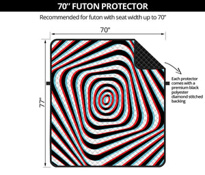 Anaglyph Optical Illusion Print Futon Protector