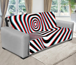 Anaglyph Optical Illusion Print Futon Protector