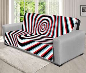 Anaglyph Optical Illusion Print Futon Protector