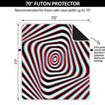 Anaglyph Optical Illusion Print Futon Protector