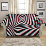 Anaglyph Optical Illusion Print Loveseat Protector