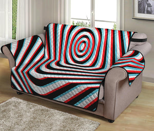 Anaglyph Optical Illusion Print Loveseat Protector