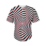 Anaglyph Optical Illusion Print Men's Baseball Jersey