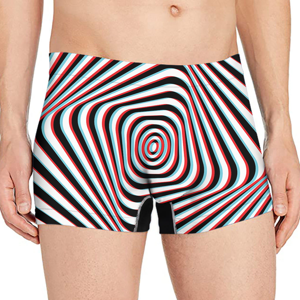 Anaglyph Optical Illusion Print Men's Boxer Briefs