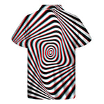 Anaglyph Optical Illusion Print Men's Short Sleeve Shirt