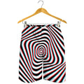Anaglyph Optical Illusion Print Men's Shorts