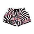 Anaglyph Optical Illusion Print Muay Thai Boxing Shorts