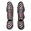 Anaglyph Optical Illusion Print Muay Thai Shin Guards