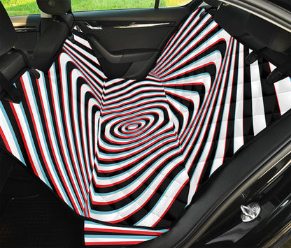 Anaglyph Optical Illusion Print Pet Car Back Seat Cover