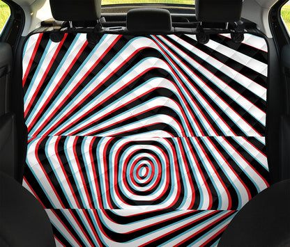 Anaglyph Optical Illusion Print Pet Car Back Seat Cover
