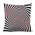 Anaglyph Optical Illusion Print Pillow Cover