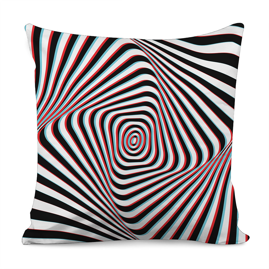 Anaglyph Optical Illusion Print Pillow Cover