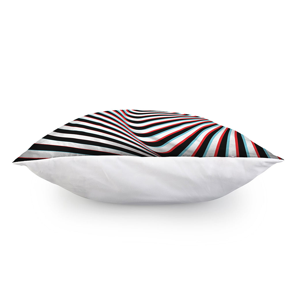 Anaglyph Optical Illusion Print Pillow Cover