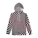 Anaglyph Optical Illusion Print Pullover Hoodie