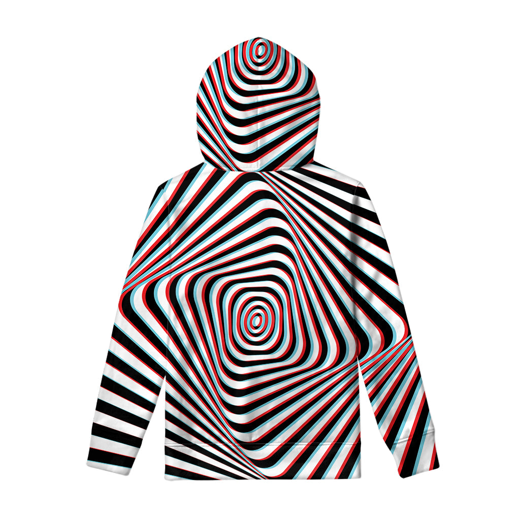 Anaglyph Optical Illusion Print Pullover Hoodie