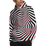Anaglyph Optical Illusion Print Pullover Hoodie