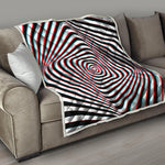 Anaglyph Optical Illusion Print Quilt