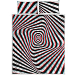 Anaglyph Optical Illusion Print Quilt Bed Set