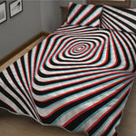 Anaglyph Optical Illusion Print Quilt Bed Set