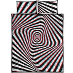 Anaglyph Optical Illusion Print Quilt Bed Set