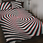 Anaglyph Optical Illusion Print Quilt Bed Set