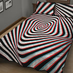 Anaglyph Optical Illusion Print Quilt Bed Set