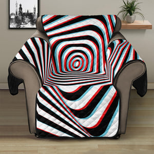 Anaglyph Optical Illusion Print Recliner Protector