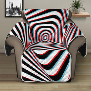 Anaglyph Optical Illusion Print Recliner Protector