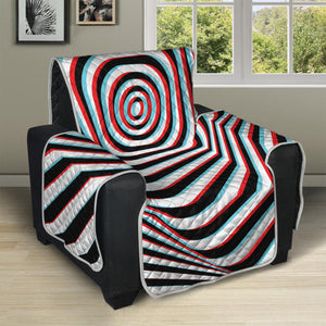 Anaglyph Optical Illusion Print Recliner Protector