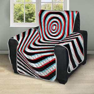 Anaglyph Optical Illusion Print Recliner Protector