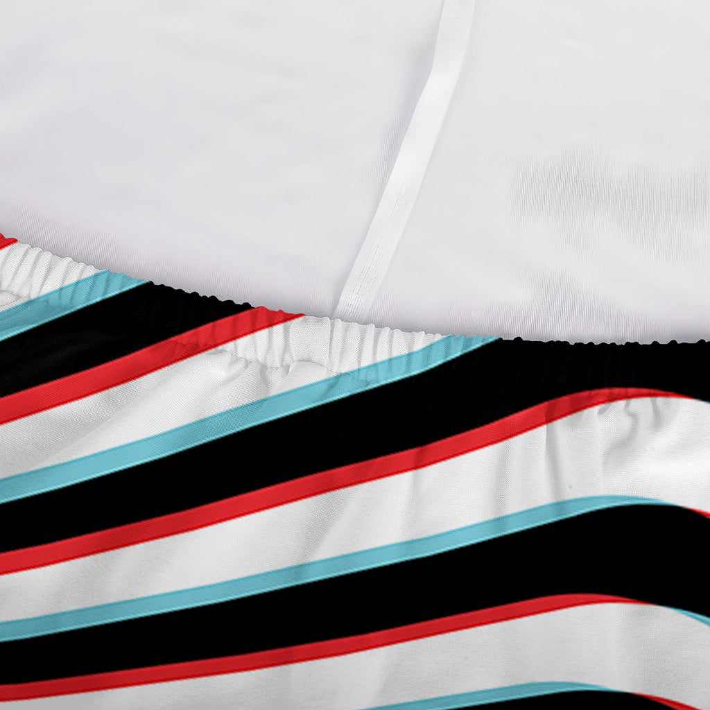 Anaglyph Optical Illusion Print Sofa Cover