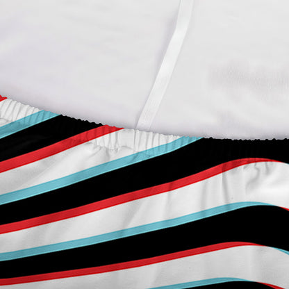 Anaglyph Optical Illusion Print Sofa Cover