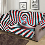 Anaglyph Optical Illusion Print Sofa Protector