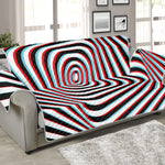 Anaglyph Optical Illusion Print Sofa Protector