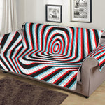 Anaglyph Optical Illusion Print Sofa Protector